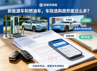新能源车和燃油车，车险选购居然差这么多？